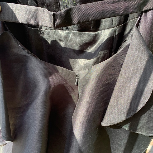 Dave and Johnny black floral Gown Sz 11/12 - Picture 15 of 16